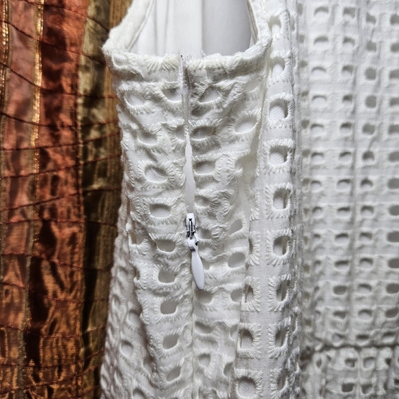 Lane Bryant White Sleeveless Eyelet Dress Plus Size 20 - Picture 7 of 7